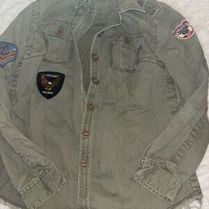 Vintage Havana Olive Military Jacket